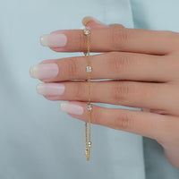 Round Cut Lab Grown Diamond Station Bracelet