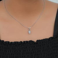 Pear Cut Lab Diamond Solitaire Pendant