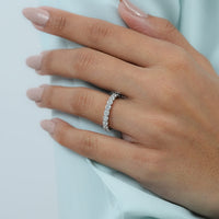 Round Lab Grown Diamond Full Eternity Wedding Band
