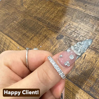Round Lab Diamond Half Eternity Wedding Band