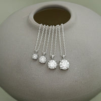 Round Moissanite Solitaire Pendant