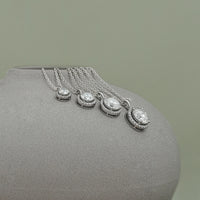 Round Moissanite Halo Pendant