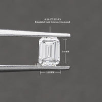 IGI Certified Emerald Cut Lab Grown Diamond