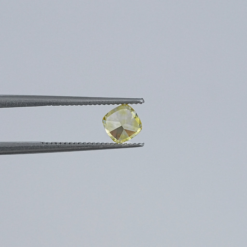 Yellow Cushion Cut Lab Grown Loose Diamond