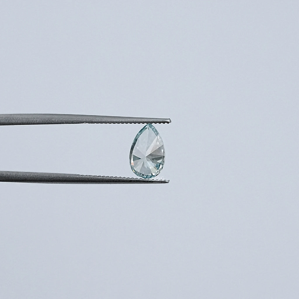 Light Blue Pear Cut Lab Loose Diamond