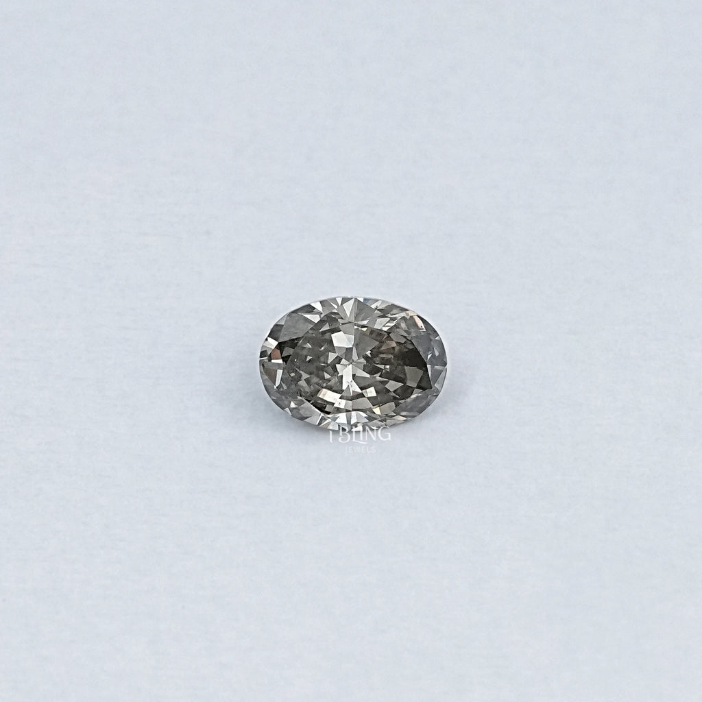 Black Olive Oval Cut Lab Loose Diamond