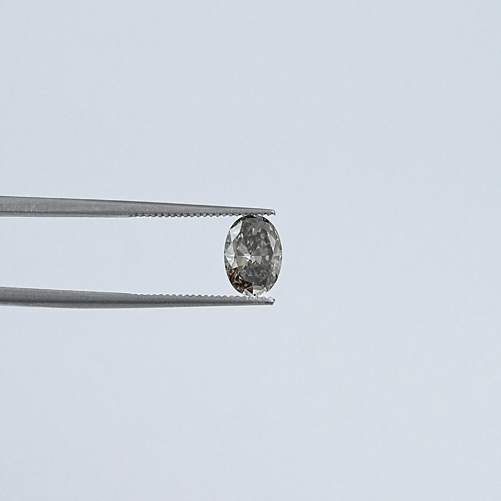 Black Olive Oval Cut Lab Loose Diamond