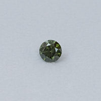Green Round Lab Grown Loose Diamond