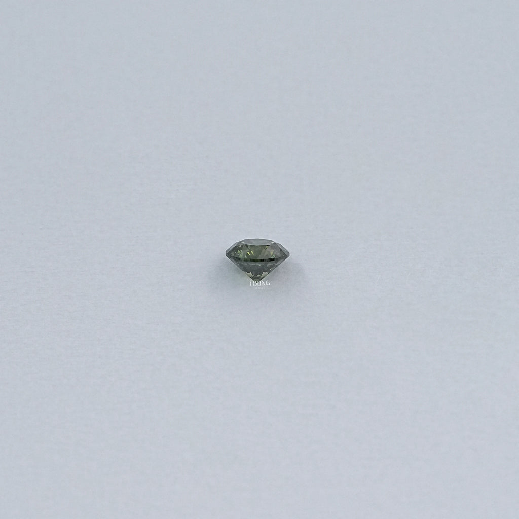 Green Round Lab Grown Loose Diamond