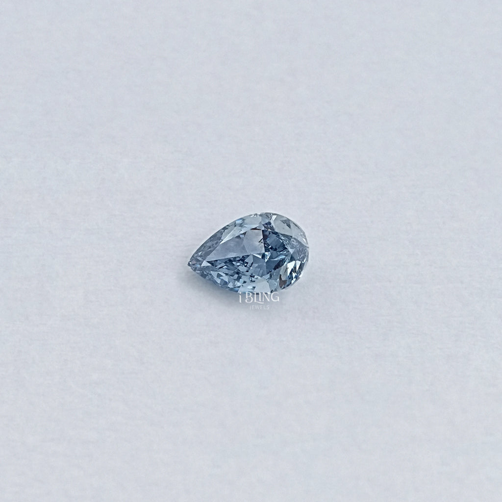 Blue Pear Shape Lab Loose Diamond