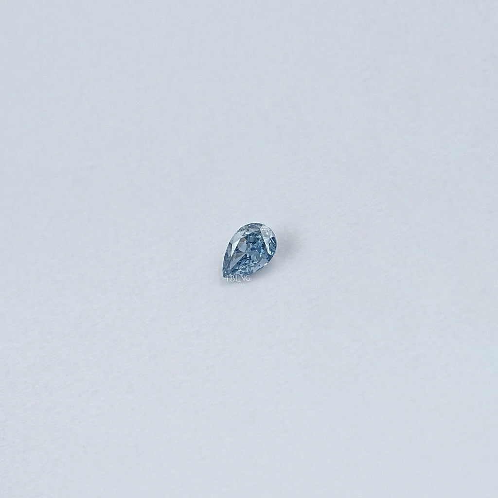 Blue Pear Shape Lab Loose Diamond