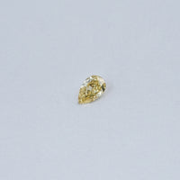 Vivid Yellow Pear Cut Lab Loose Diamond