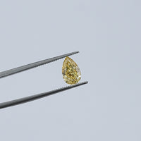 Vivid Yellow Pear Cut Lab Loose Diamond