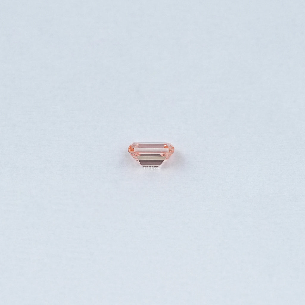 Pink Emerald Cut Lab Grown Loose Diamond