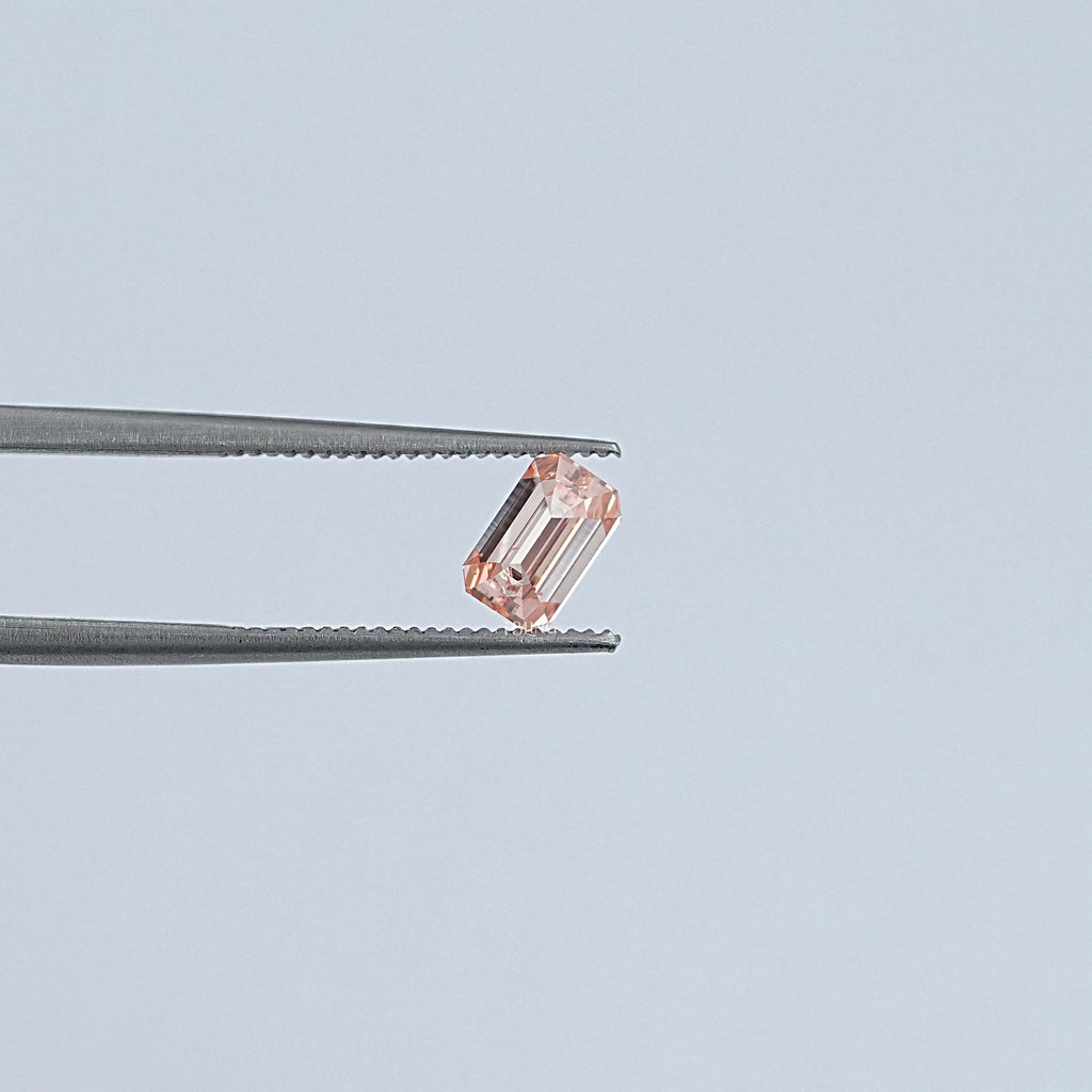 Pink Emerald Cut Lab Grown Loose Diamond