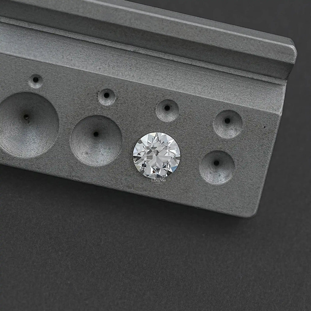 Flower Pattern OEC Round Lab Grown Loose Diamond