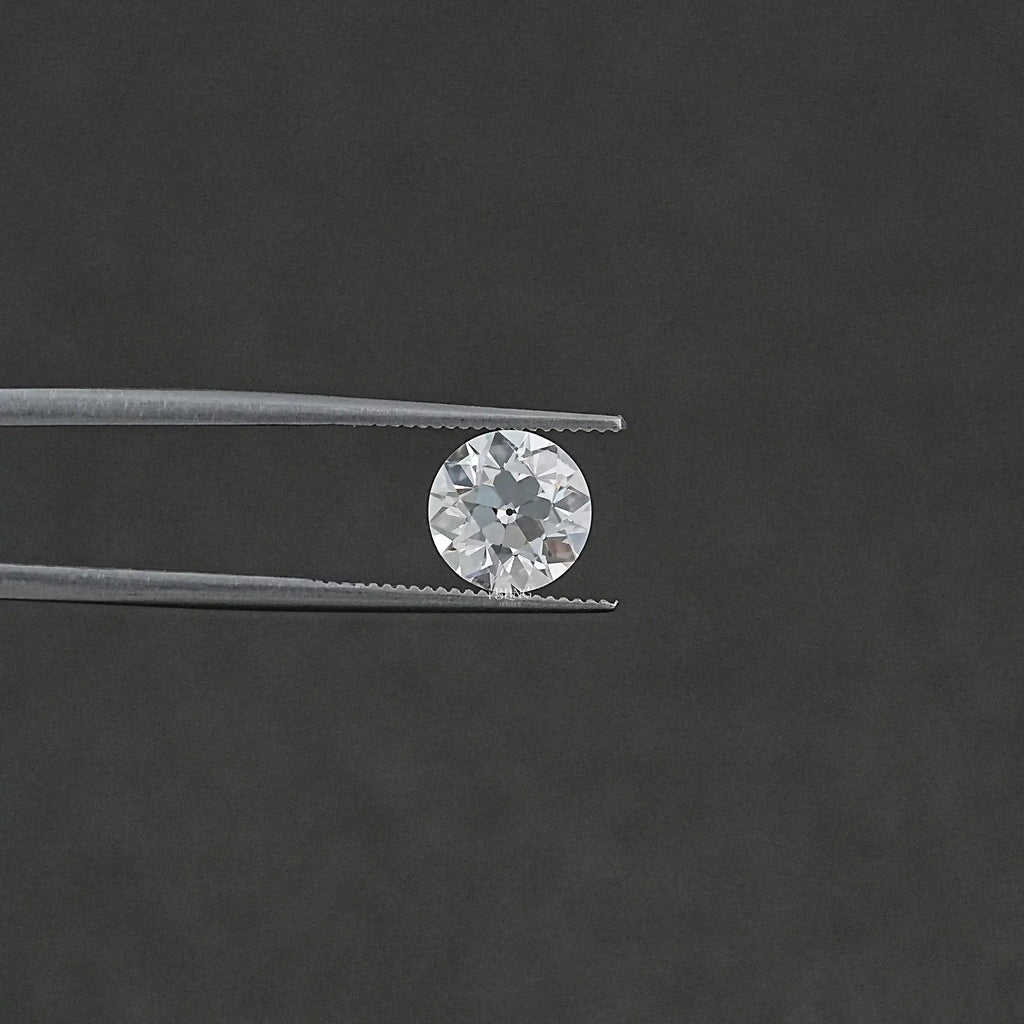Flower Pattern OEC Round Lab Grown Loose Diamond