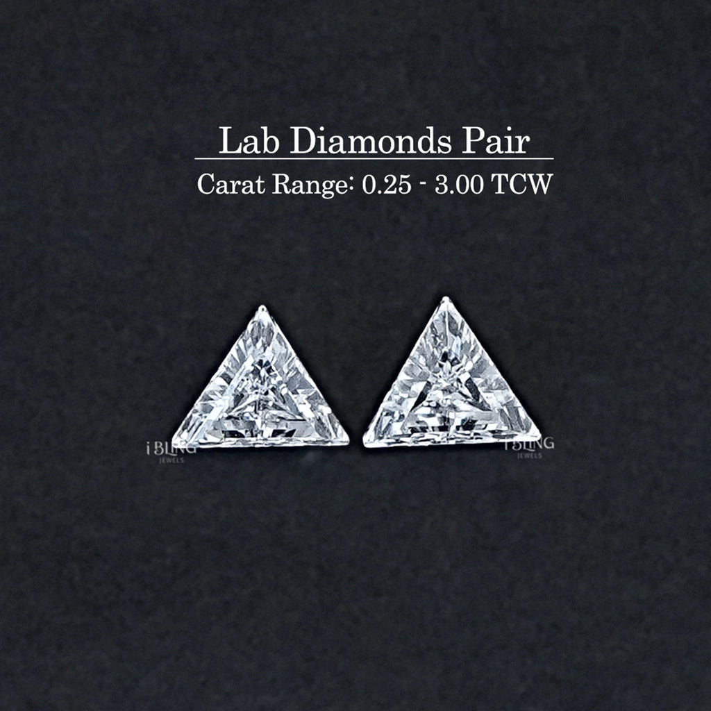 Step Cut Triangle Loose Lab Diamond Matching Pair