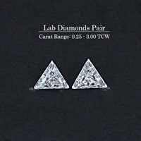 Step Cut Triangle Loose Lab Diamond Matching Pair