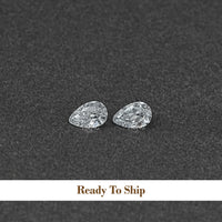 Old Mine Pear Cut CVD Diamond Matching Pair
