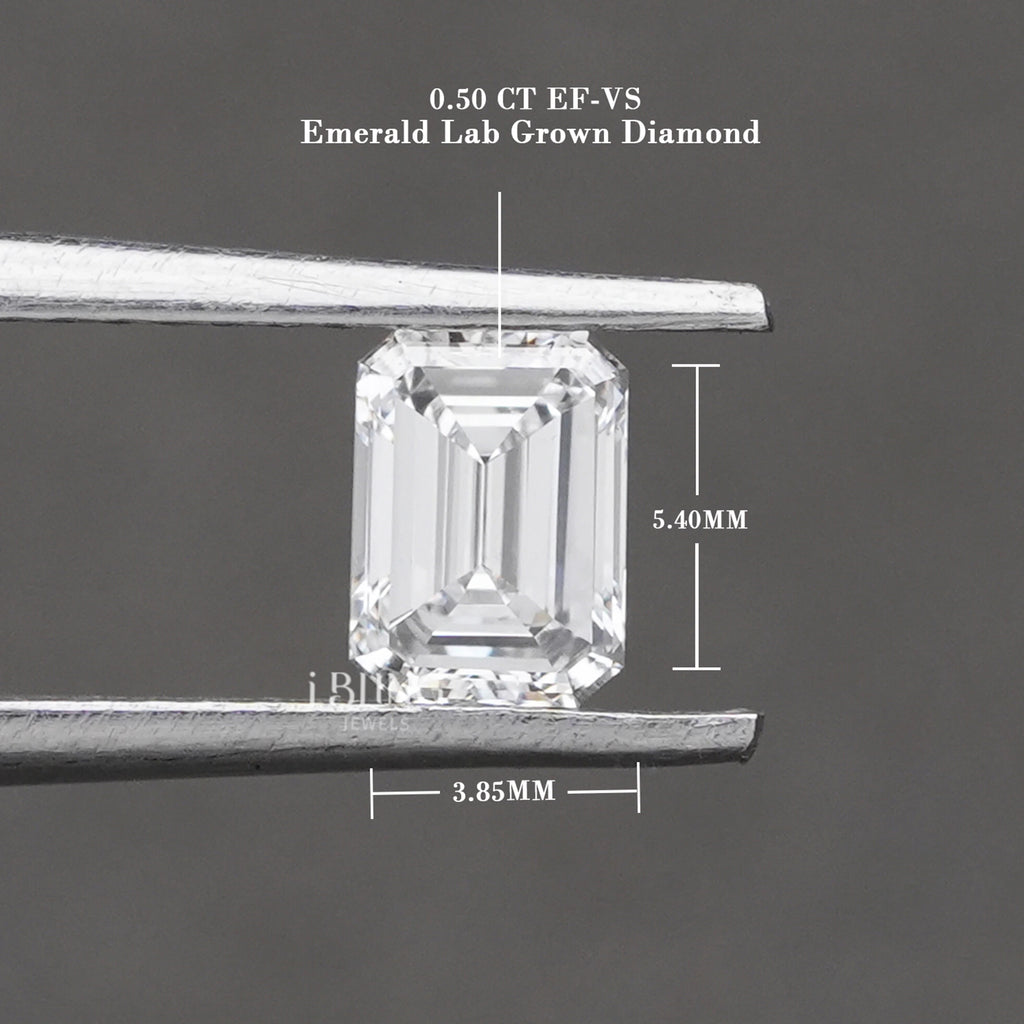 IGI Certified Emerald Cut Lab Grown Diamond