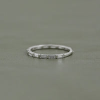 Baguette Cut Lab Diamond Wedding Eternity Band
