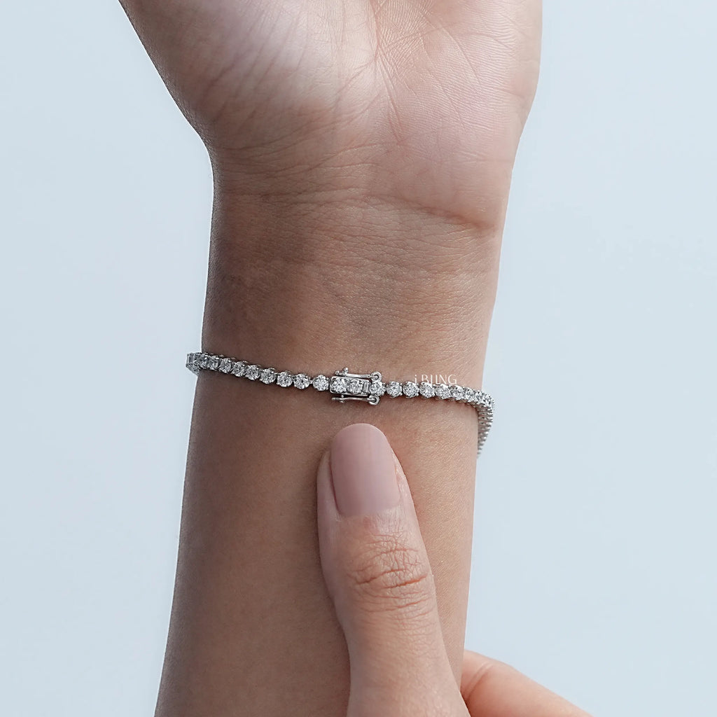 2.30 MM Round Lab Diamond Tennis Bracelet