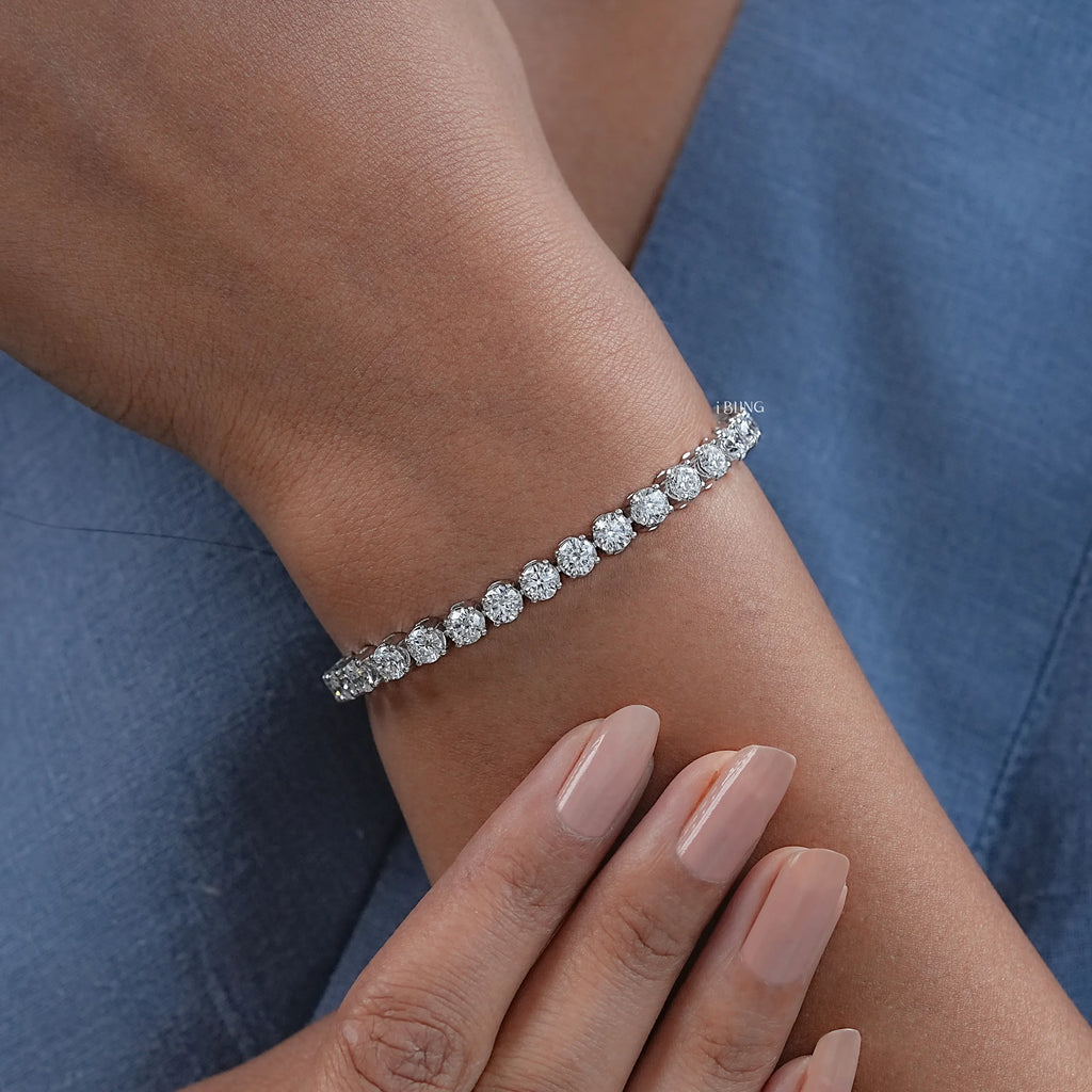 4.00 MM Round Diamond Tennis Bracelet