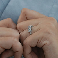 Round Lab Diamond Cluster Band