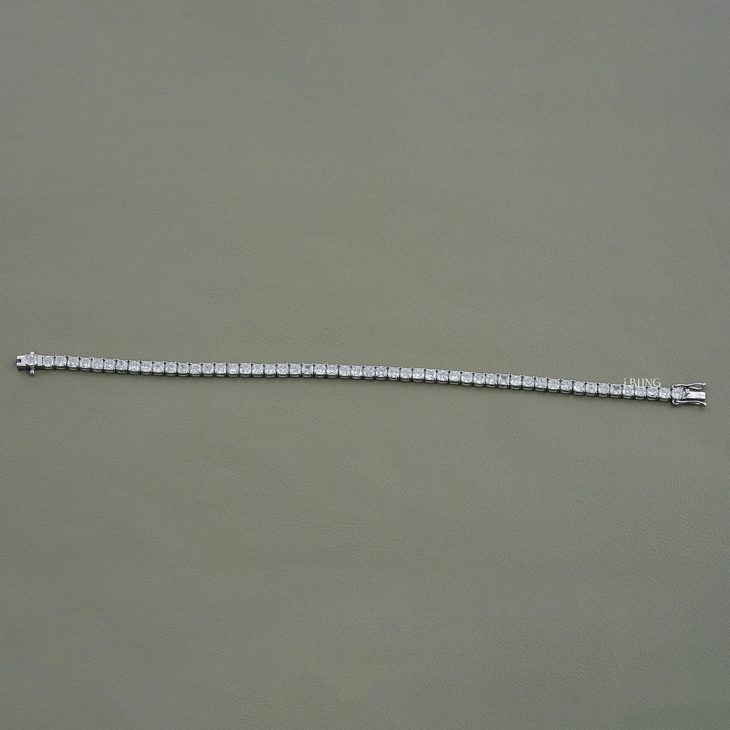 Lab Diamond Cushion Cut Tennis Bracelet