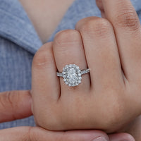 Cushion Lab Diamond Engagement Ring