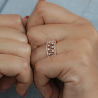 Double Row Round Diamond Band