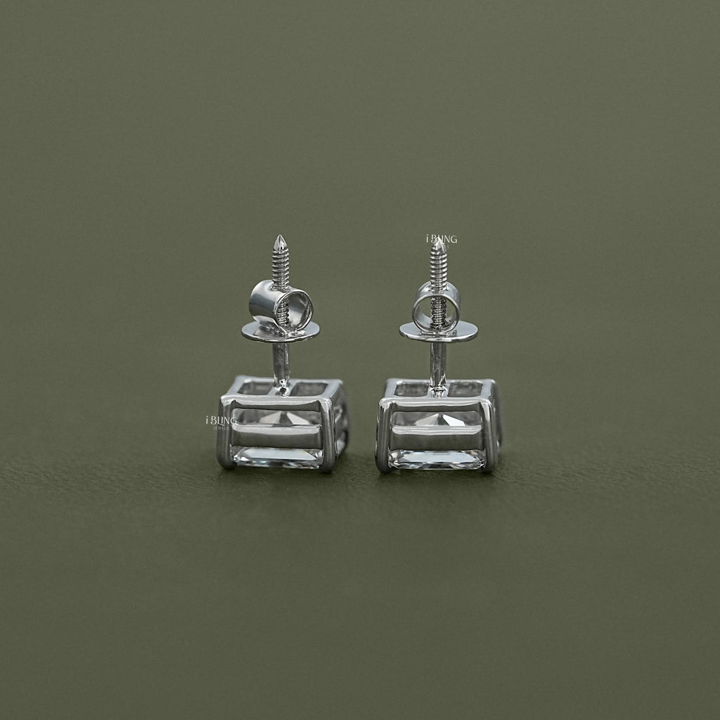 Radiant Lab Diamond Stud Earrings
