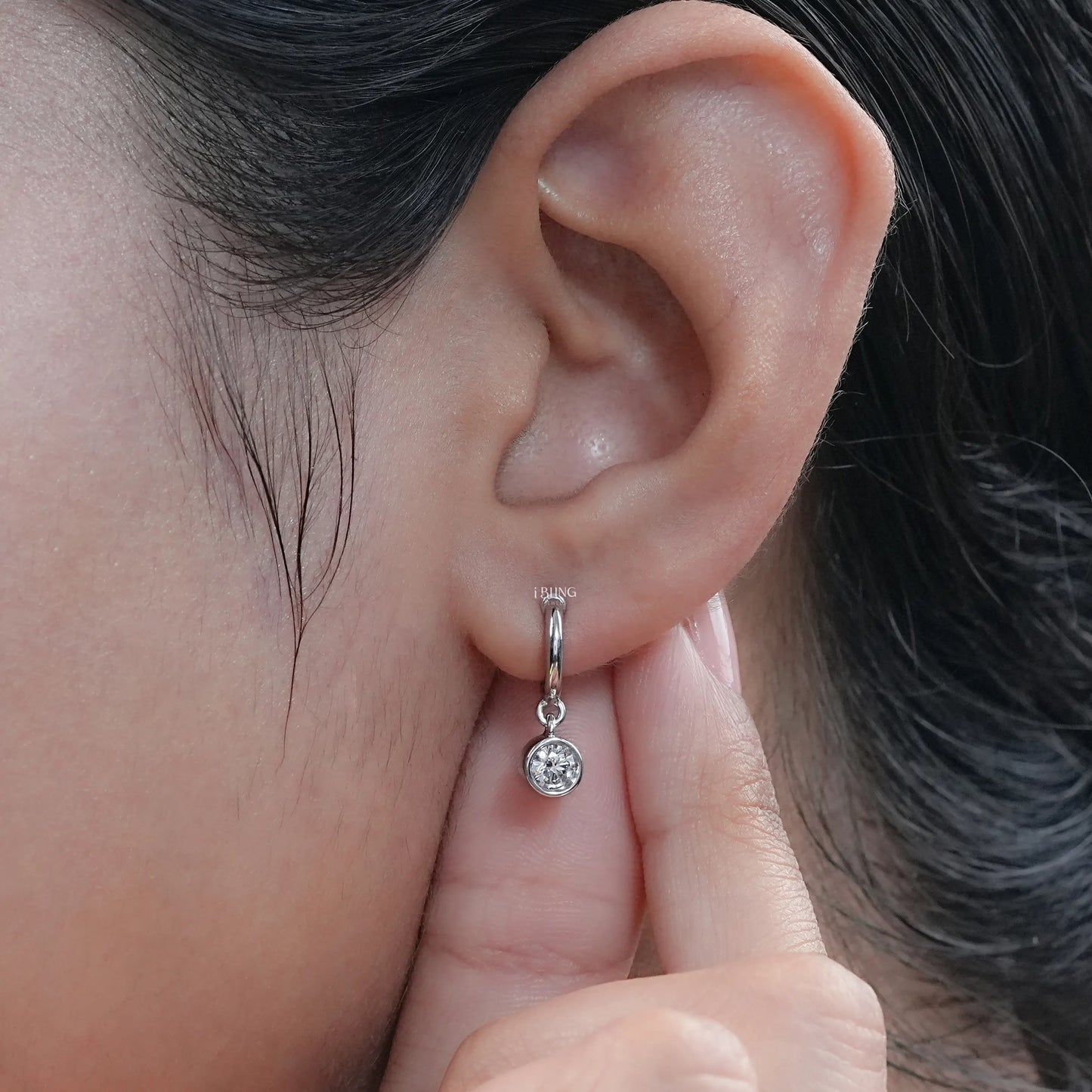 Lab grown diamond earrings for women, best hoops for sensitive ears