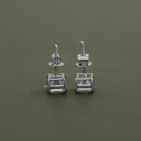 Asscher Lab Diamond Stud Earrings