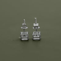 Asscher Lab Diamond Stud Earrings