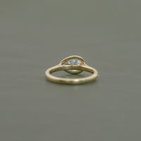 East West Pear Diamond Bezel Set Engagement Ring