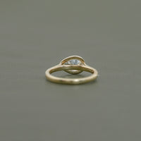 East West Pear Diamond Bezel Set Engagement Ring