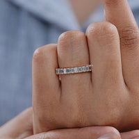 Emerald Cut Lab Diamond Half Eternity Band