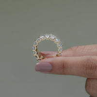 Emerald Cut Lab Diamond Full Eternity Band