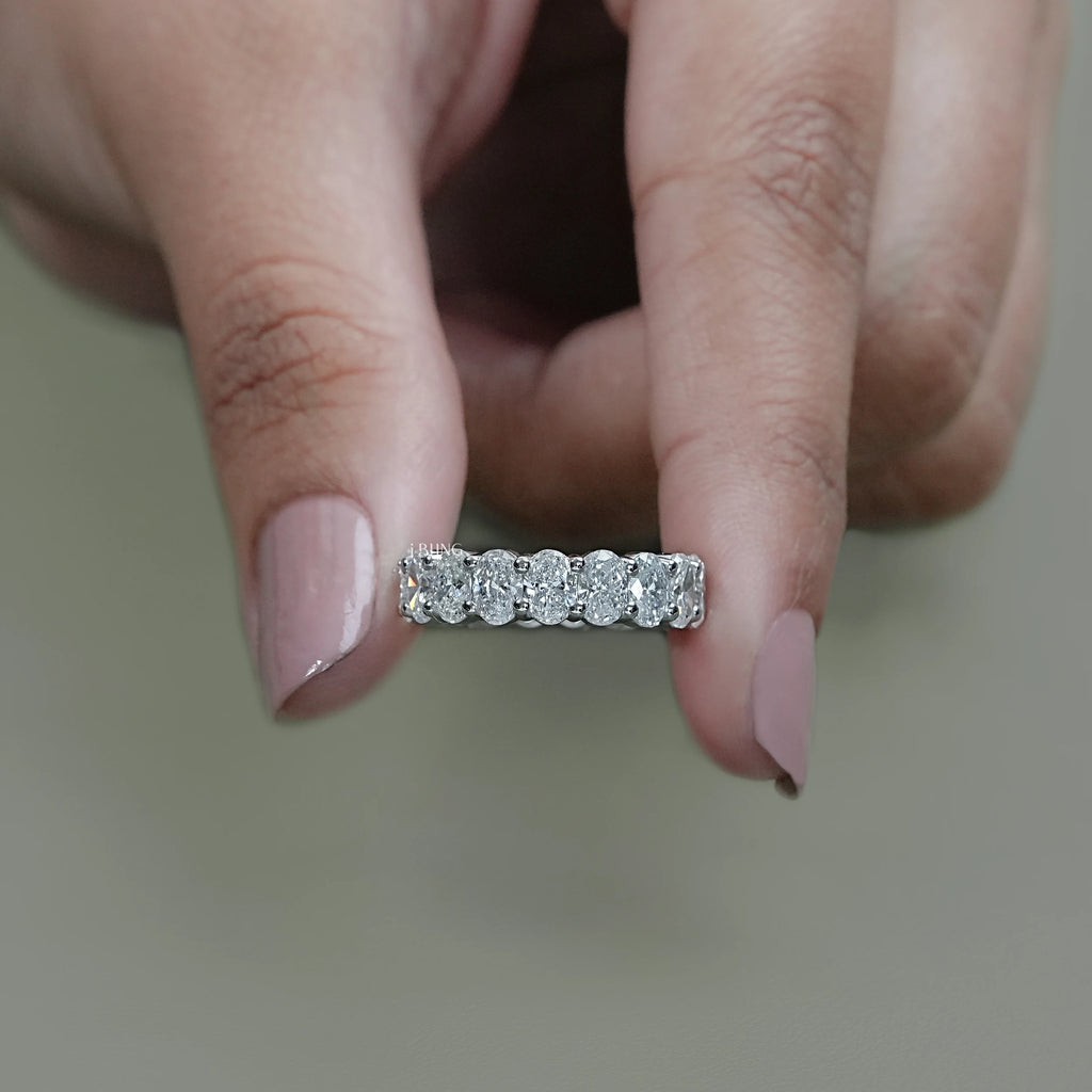 Oval Lab Grown Diamond Wedding Band