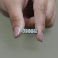 Oval Lab Grown Diamond Wedding Band