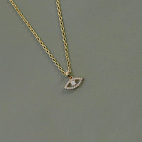 Round Cut Lab Diamond Evil Eye Pendant