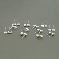 2 TCW Multi Shape Lab Diamond Stud Earrings