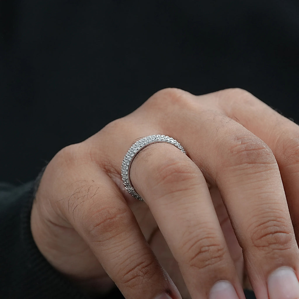 Micro Pave Diamond Eternity Band