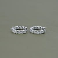Round Lab Grown Diamond In-Out Hoop Earrings