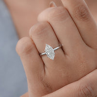 Marquise Cut Lab Diamond Solitaire Ring