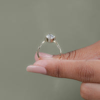 Marquise Cut V Shape Solitaire Engagement Ring