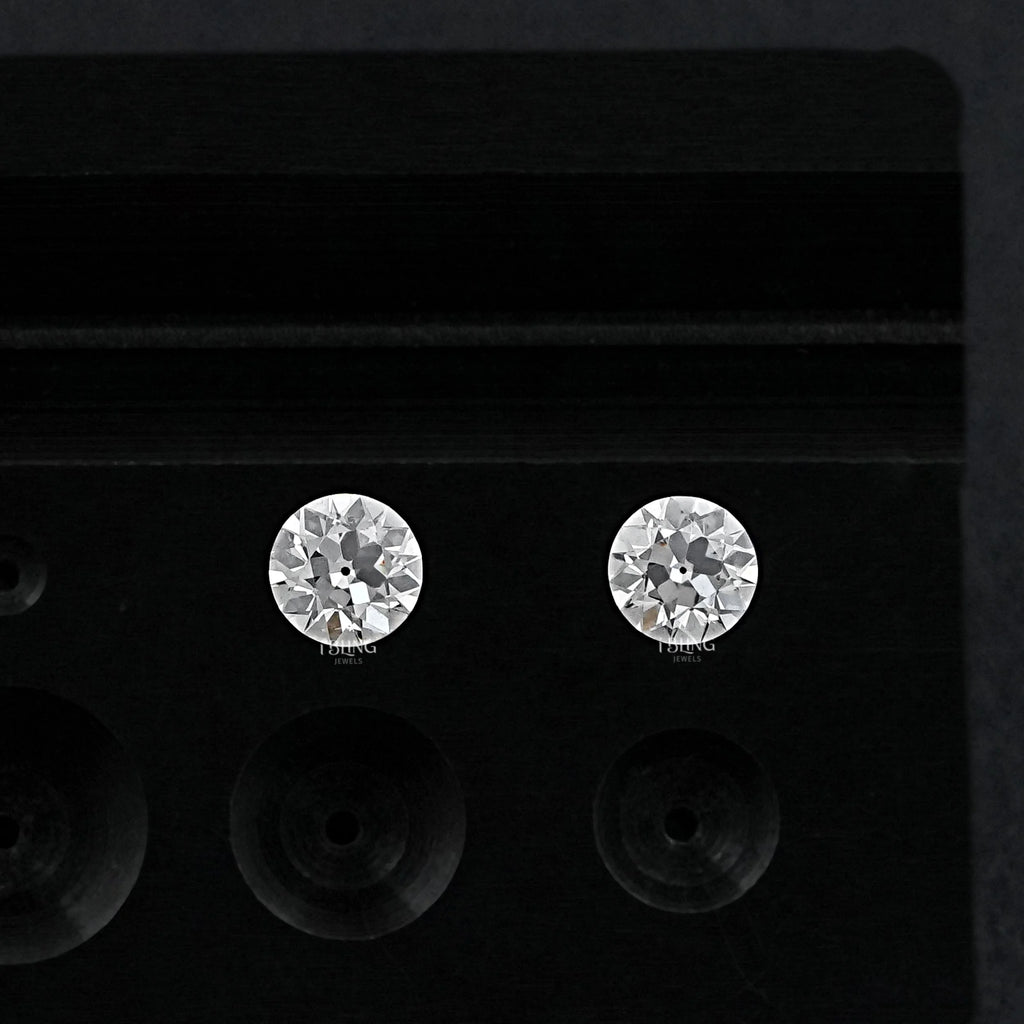 Old European Round Lab Grown Diamond Matching Pair