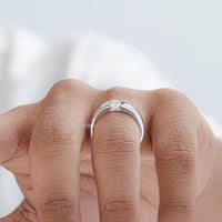 Radiant Cut Lab Grown Diamond Men's Band